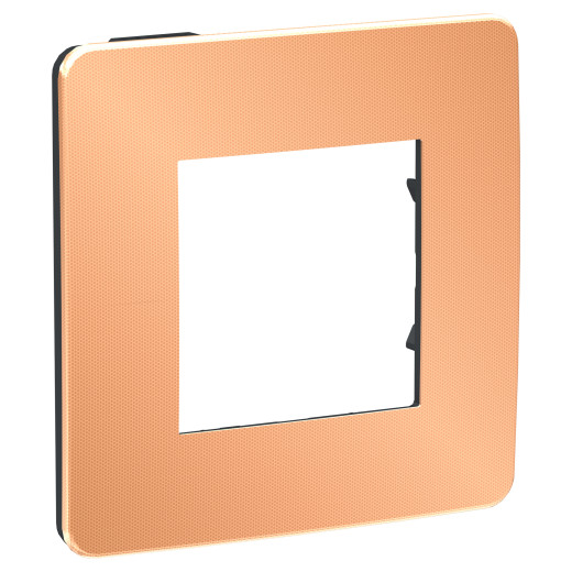 UNICA STUDIO рамка 1-постовая, МЕДЬ/антрацит