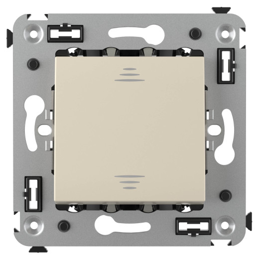 Выключатель одноклавишный в стену, Avanti, ванильная дымка