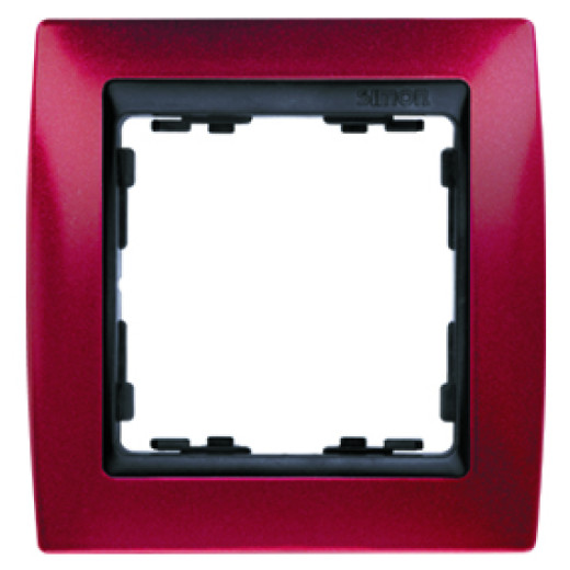 Simon 82 Гранатовый Металлик/Графит Рамка 3-ая