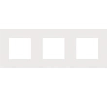 Niko Pure Металл Белая сталь Рамка на 3 поста