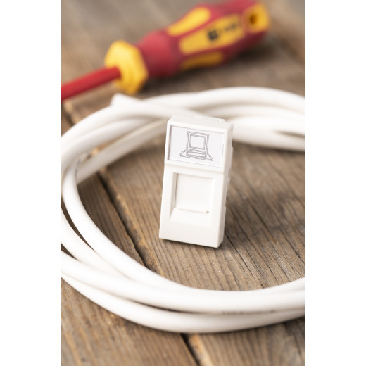 Розетка RJ45 кат. 5e, 1 модуль EKF