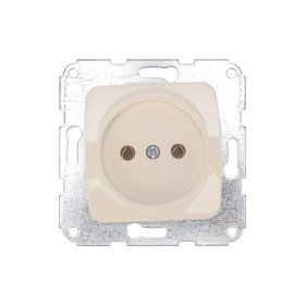 KRANZ DEA Розетка 1-ая б/з с/у 10А меx. Беж