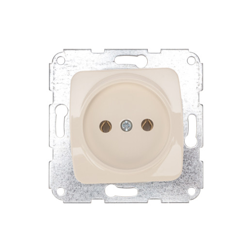 DEA Розетка 1-ая б/з с/у 10А меx. Беж KRANZ