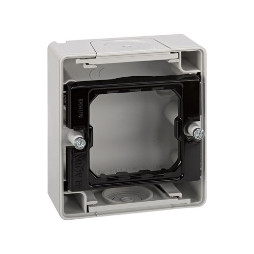 Коробка 1-местная, серый, S44A, серый