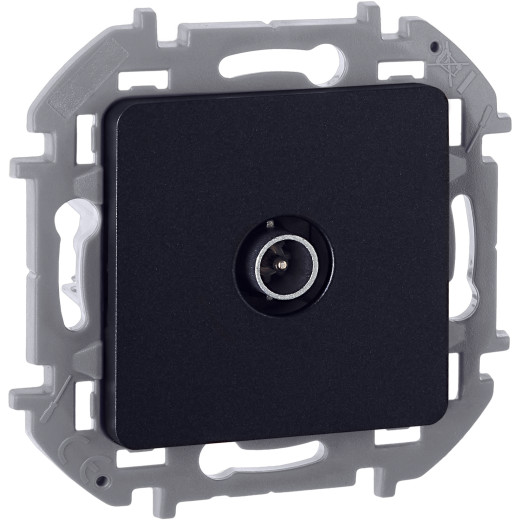 Розетка TV (телевизионная) - Legrand/Daccord Inspiria - проходная - антрацит