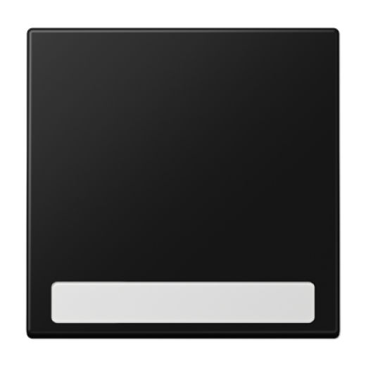 Клавиша для балансирных выключателей с полем для надписи, дюропласт, черный матовый