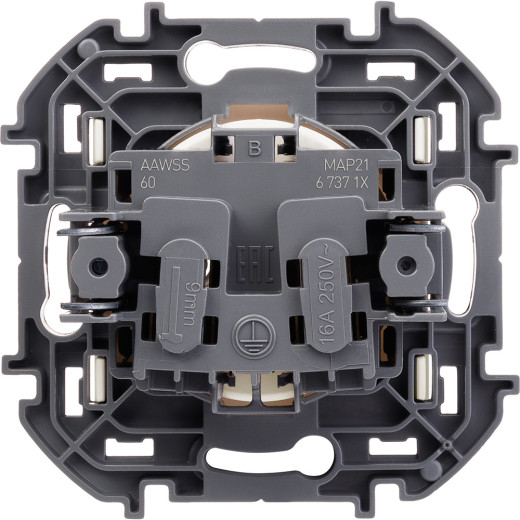 Розетка без заземления - Legrand/Daccord Inspiria - без шторок 16А 250В винтовые зажимы - слоновая кость