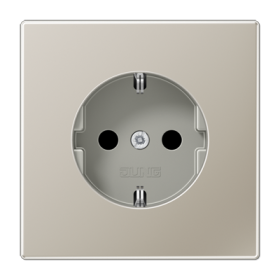 JUNG LS 990 Edelstahl Розетка с/з безвинт. зажим