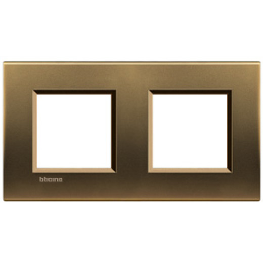 Livinglight Рамка прямоугольная, 2 поста, цвет Бронза
