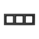 3 - местная рамка, IP44, чёрная, пластик Эпика EKF