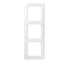 JUNG Рамка 3-кратная вертикальная с полем для надписи белая