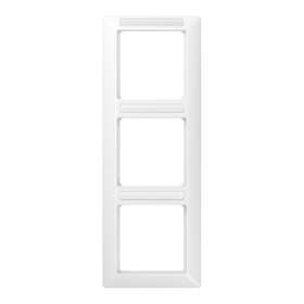 JUNG Рамка 3-кратная вертикальная с полем для надписи белая