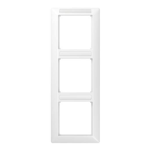 Рамка 3-кратная вертикальная с полем для надписи белая