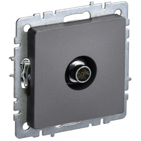 IEK BRITE BASE Сталь Розетка TV оконечная РТВ11-0-БрС