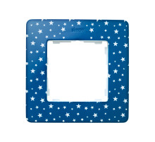 Simon 82 Detail Сине-фиолетовый, звезды Рамка 1-ая