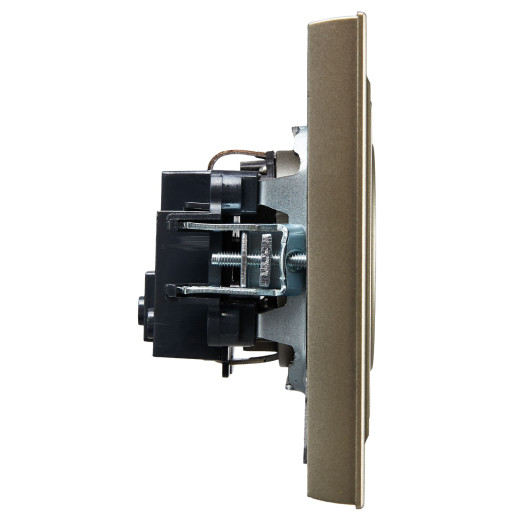 BRITE Роз. с з/к/ш 16А в сб. РСР14-1-0-БрШ шамп. IEK