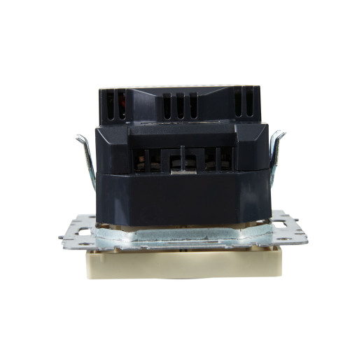 BRITE Роз. с з/к/ш 16А с USB A+A 2,1А РЮш10-1-БрКр беж. IEK