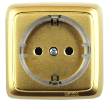 Hegel Альфа наруж Золото РА16-171-07 Розетка с/з