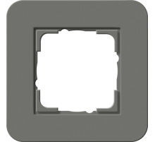 Gira E3 Темно-серый/Белый глянцевый Рамка 1-ая