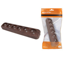 TDM Колодка розеточная 6 гнезд 2П б/з 10А 250В 