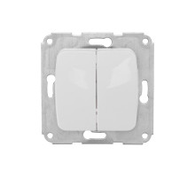 KRANZ DEA Выключатель 2кл с/у 10А меx. Бел