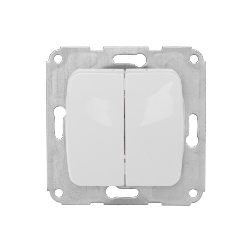 DEA Выключатель 2кл с/у 10А меx. Бел KRANZ