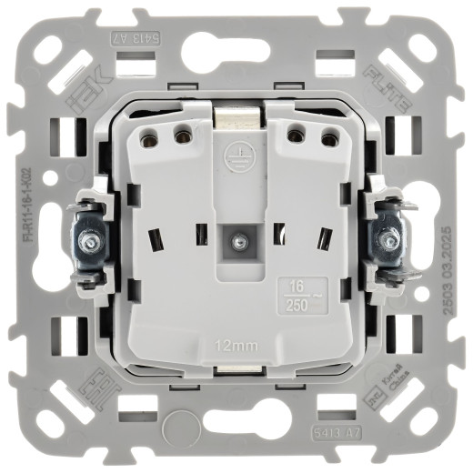 FLITE Роз. с з/к без з/ш б/к 16А РС11-1-ФлЧ чер. IEK