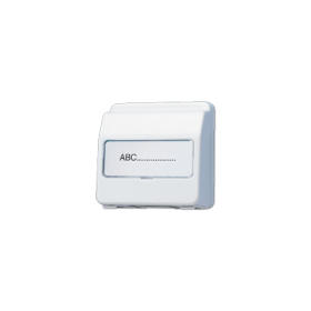 JUNG Крышка пружинная для штепсельных розеток с фиксатором и полем для надписи 23×29 мм белая