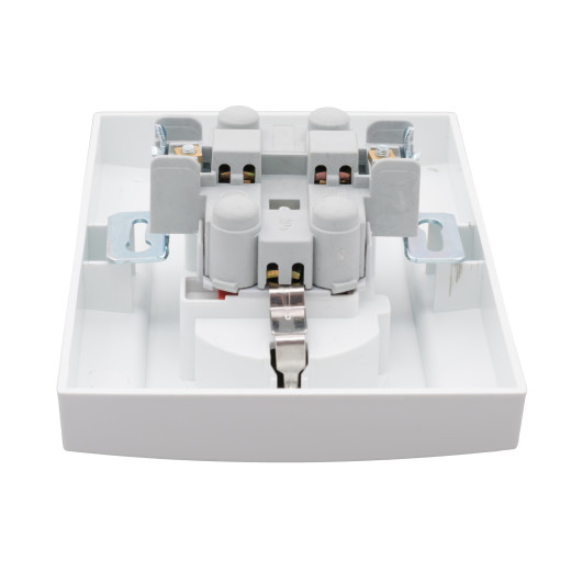 Минск Розетка 2-местная СП с заземлением 16А белая с защ. штор. EKF Basic