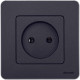 Розетка без заземления - Legrand/Daccord Inspiria - без шторок 16А 250В винтовые зажимы - антрацит