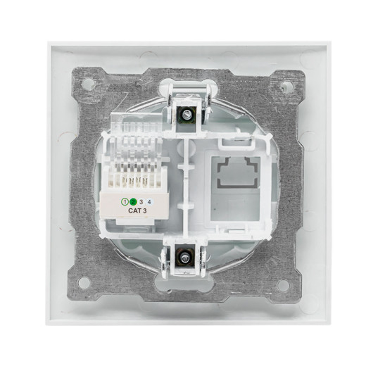 Валенсия розетка телефонная RJ-11 1-местная белая EKF PROxima