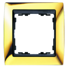 Simon 82 Золото/Графит Рамка 1-ая