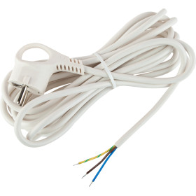 ЭРА Шнур сетевой с вилкой  UX-3x0,75-5m-W с заземлением 5м ПВС 3x0,75мм2 белый