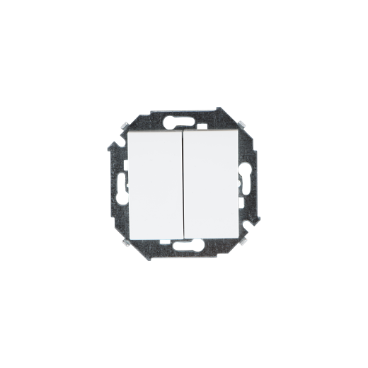 Simon 15 Белый Выключатель 2-кл проходной (переключатель), 16А, 250В, винт.зажим