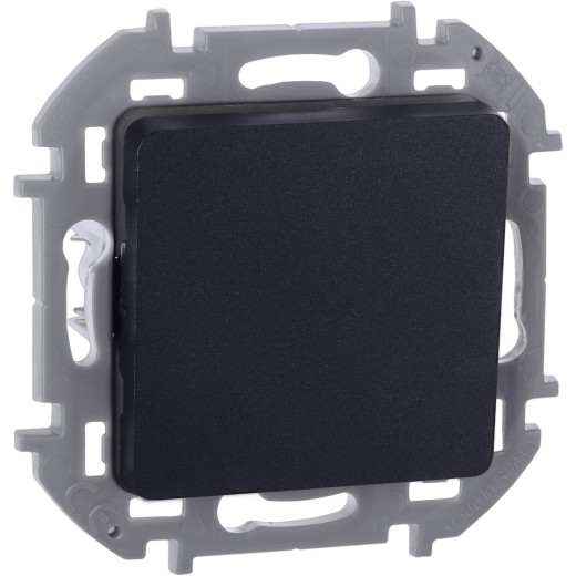 Переключатель одноклавишный - Legrand/Daccord Inspiria - 10АХ 250В безвинтовые зажимы - антрацит