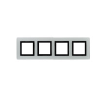 DKC Avanti Рамка из натурального стекла, светло-серая, 4 поста (8 мод.)