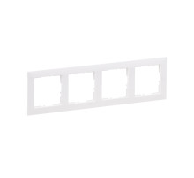 Legrand/Daccord SUNO Белый Рамка декоративная универсальная 4-постовая  .