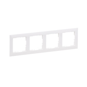 Legrand/Daccord SUNO Белый Рамка декоративная универсальная 4-постовая  .