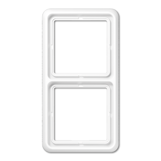 Рамка для вертикальной и горизонтальной установки ударопрочная, 2-кратная, белая