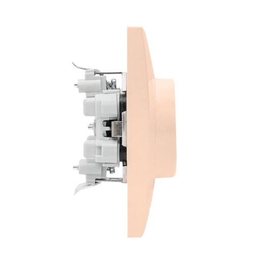 Валенсия розетка 2-местная с/з 16А кремовая с защ. штор. EKF PROxima