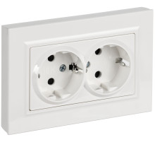 IEK BRITE Роз. 2-я с з/к/ш пл 16А в сб. РСшПл12-3-БрБ бел.