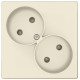 Розетка двойная 2К без защитных шторок, сл.кость