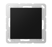 JUNG A 500 Черный матовый Крышка без отверстий с суппортом