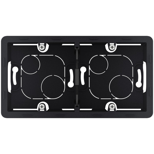 Коробка для накладного монтажа 2 поста - Legrand/Daccord Inspiria - антрацит