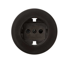 Simon 88 Коричневая Накладка розетки 1-ая с/з с защитными шторками