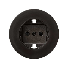 Simon 88 Коричневая Накладка розетки 1-ая с/з с защитными шторками