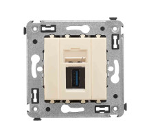 DKC Avanti USB 3.0 розетка одинарная в стену, тип А-А, 