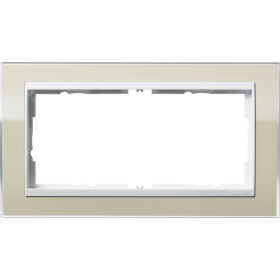 Gira Event Clear Песочный/Бел.глянц. Рамка 2-ая без перегородки