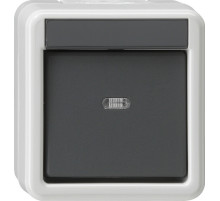 Gira WG Серый матовый Выключатель 1-клавиш. IP44