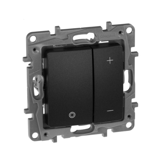 Диммер нажимной универсальный LED - Legrand Etika - 400Вт без нейтрали - антрацит